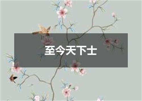 至今天下士