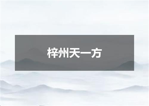 梓州天一方