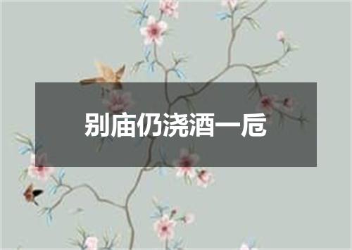 别庙仍浇酒一卮