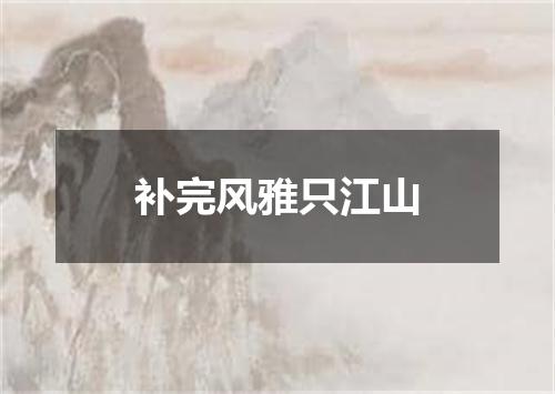 补完风雅只江山
