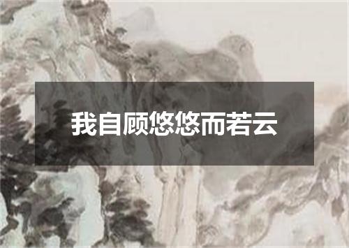 我自顾悠悠而若云