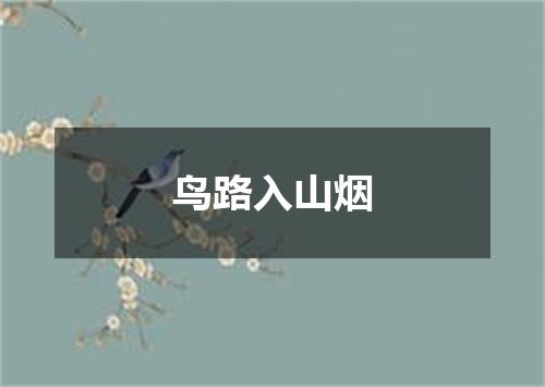 鸟路入山烟