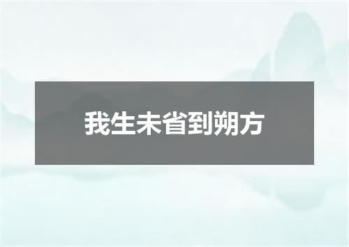我生未省到朔方