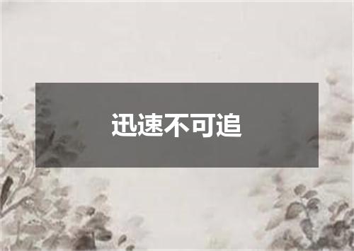 迅速不可追