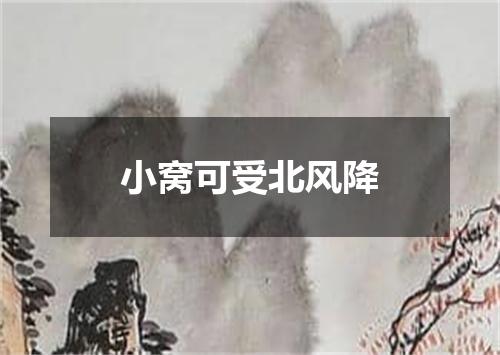 小窝可受北风降