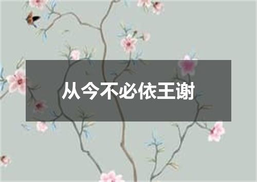 从今不必依王谢