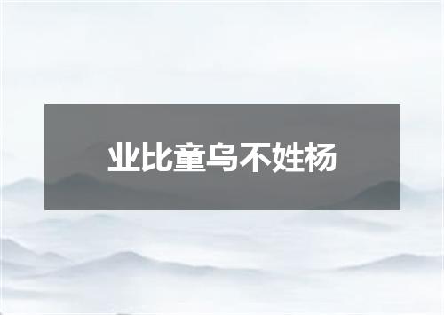 业比童乌不姓杨