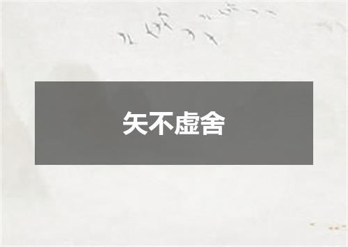 矢不虚舍