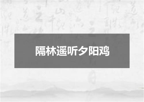 隔林遥听夕阳鸡