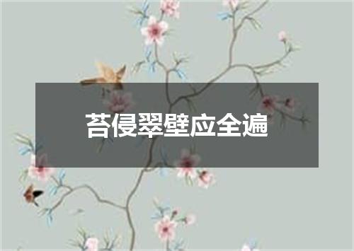 苔侵翠壁应全遍