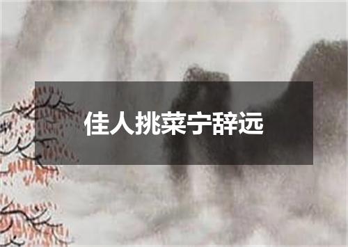 佳人挑菜宁辞远
