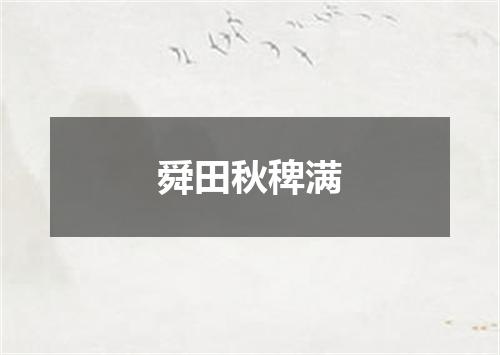 舜田秋稗满