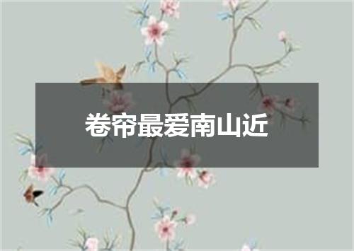 卷帘最爱南山近