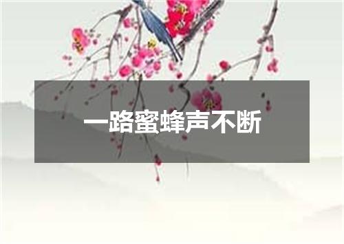 一路蜜蜂声不断