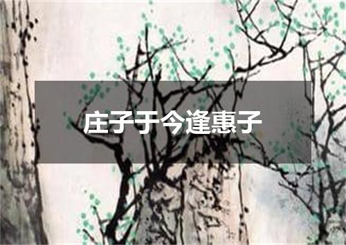 庄子于今逢惠子