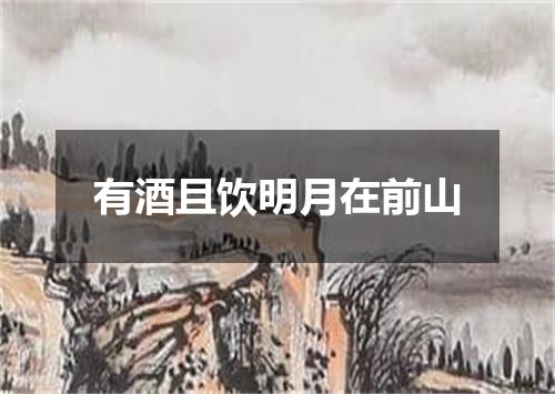 有酒且饮明月在前山