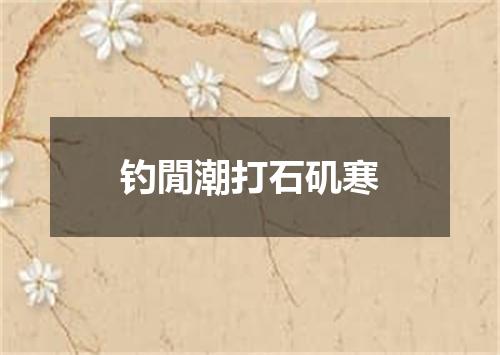 钓閒潮打石矶寒