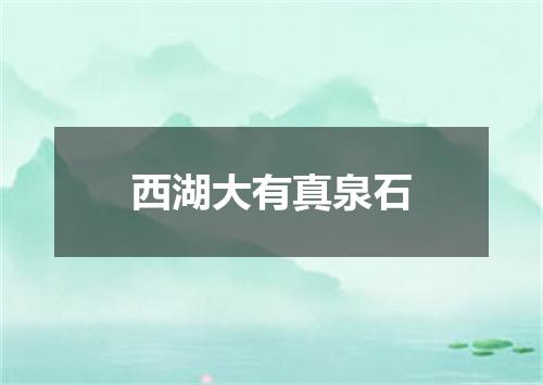 西湖大有真泉石
