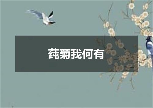 莼菊我何有