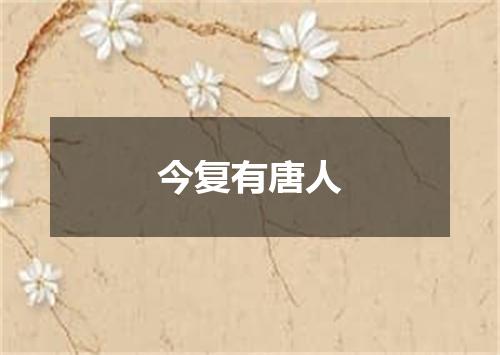 今复有唐人