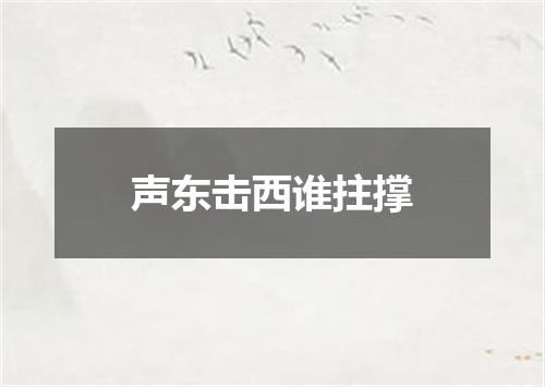 声东击西谁拄撑
