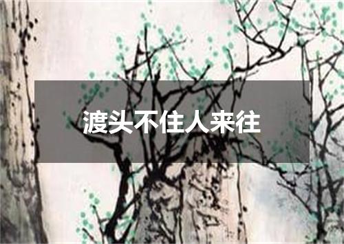 渡头不住人来往