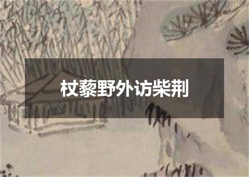 杖藜野外访柴荆