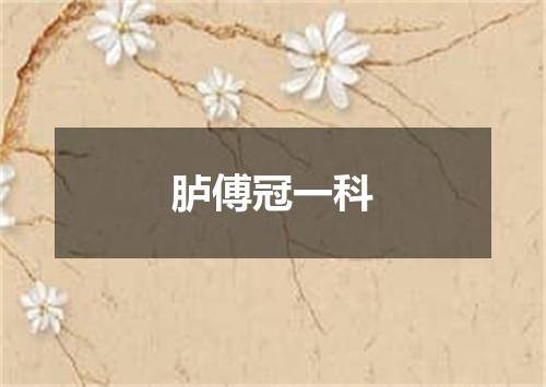 胪傅冠一科