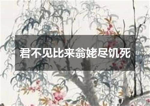 君不见比来翁姥尽饥死