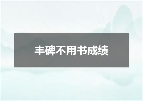 丰碑不用书成绩