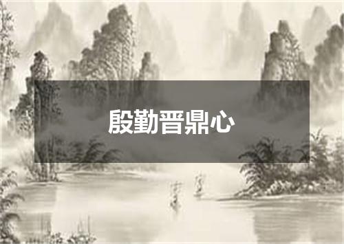 殷勤晋鼎心
