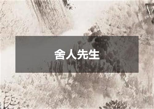 舍人先生