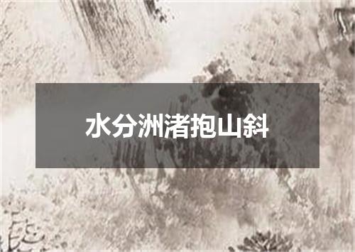 水分洲渚抱山斜