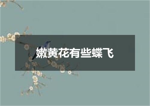 嫩黄花有些蝶飞
