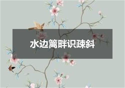 水边篱畔识疎斜