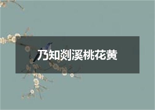 乃知剡溪桃花黄