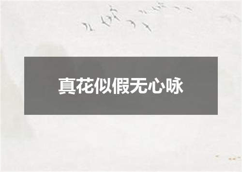 真花似假无心咏