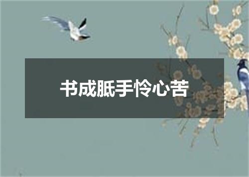 书成胝手怜心苦