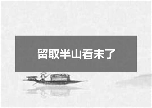 留取半山看未了