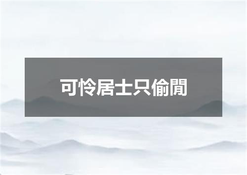 可怜居士只偷閒