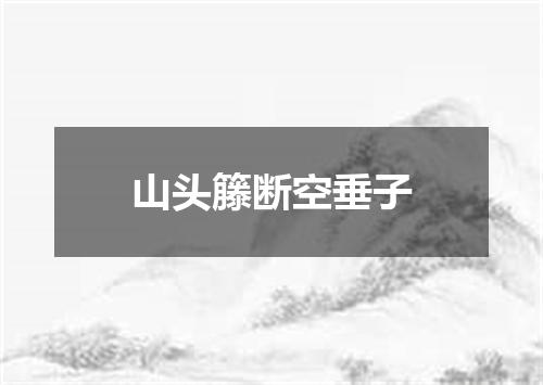 山头籐断空垂子