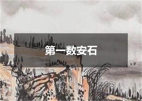 第一数安石