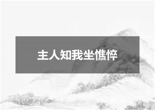 主人知我坐憔悴