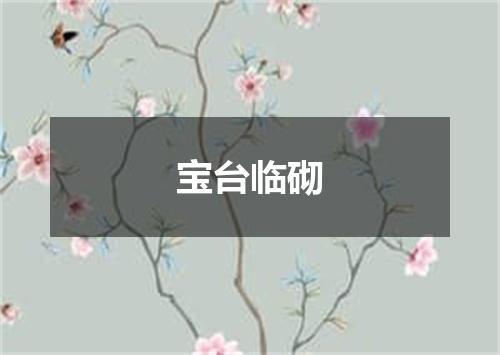 宝台临砌