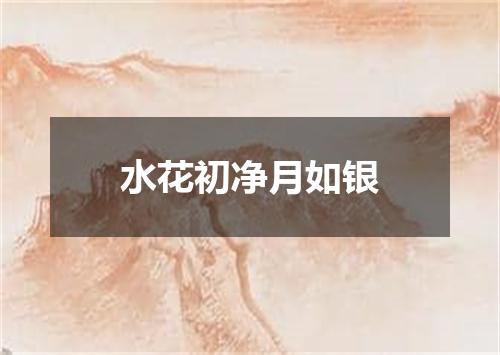 水花初净月如银