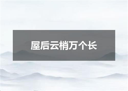 屋后云梢万个长