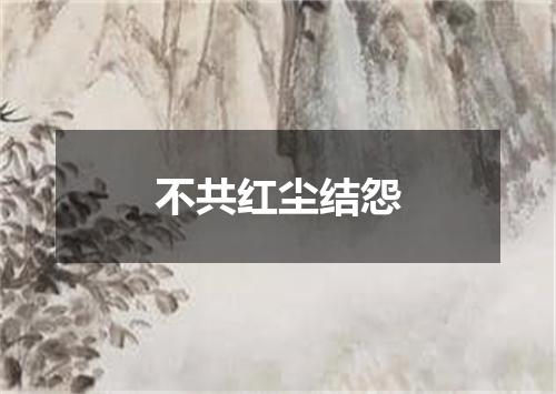 不共红尘结怨