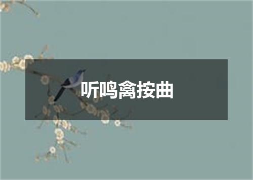 听鸣禽按曲