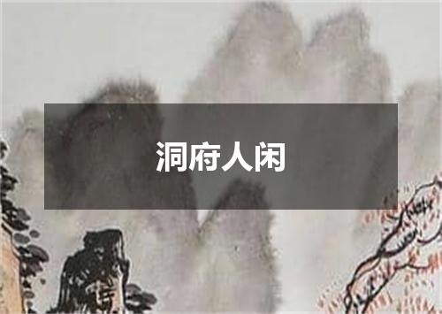 洞府人闲