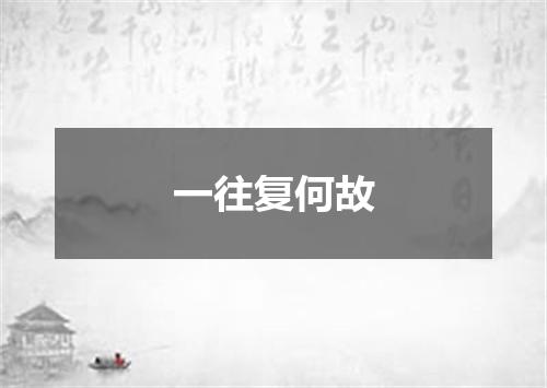 一往复何故